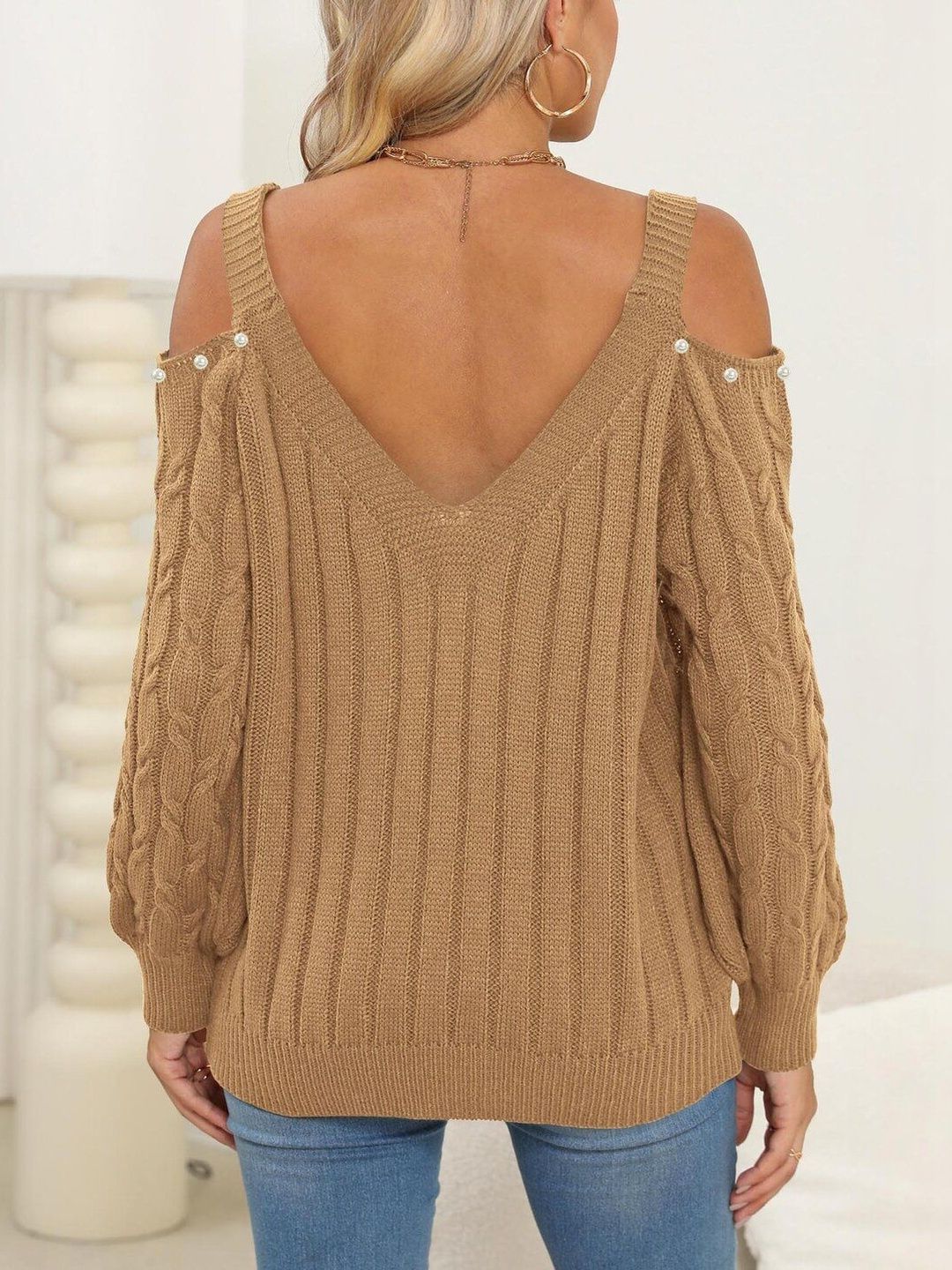 Women Cable Knit Pullover