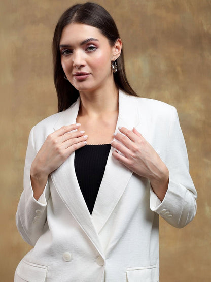 NOWI Notched Lapel Double Breasted Tuxedo Blazers