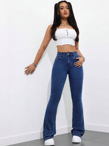 Women Bootcut High-Rise Stretchable Jeans