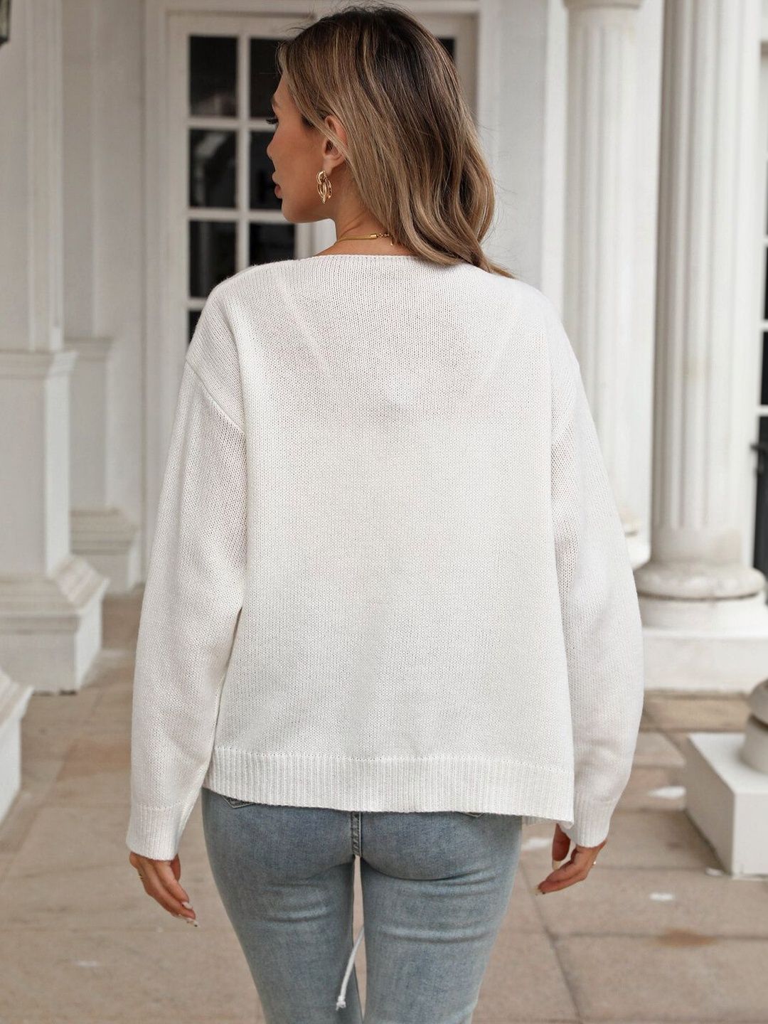 Women Cardigan with Applique Detail