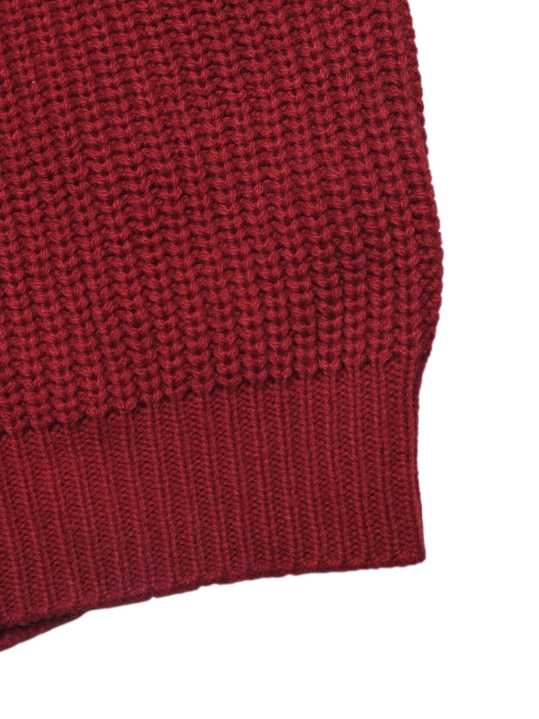 Women's Red Cardigan With Embellished Detail