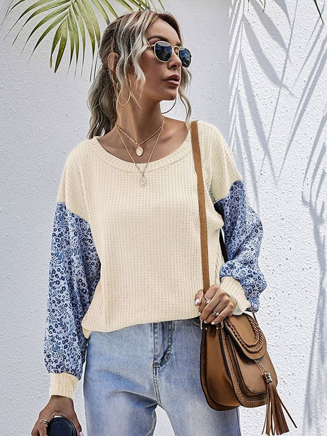 NOWI Floral Printed Pullover - Nowi Korean Fashion