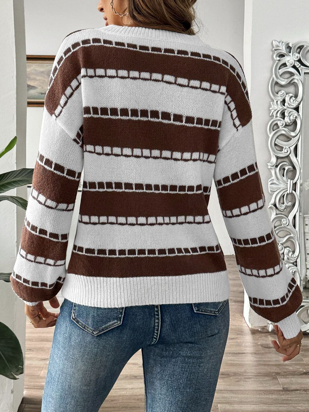 Women Striped Pullover