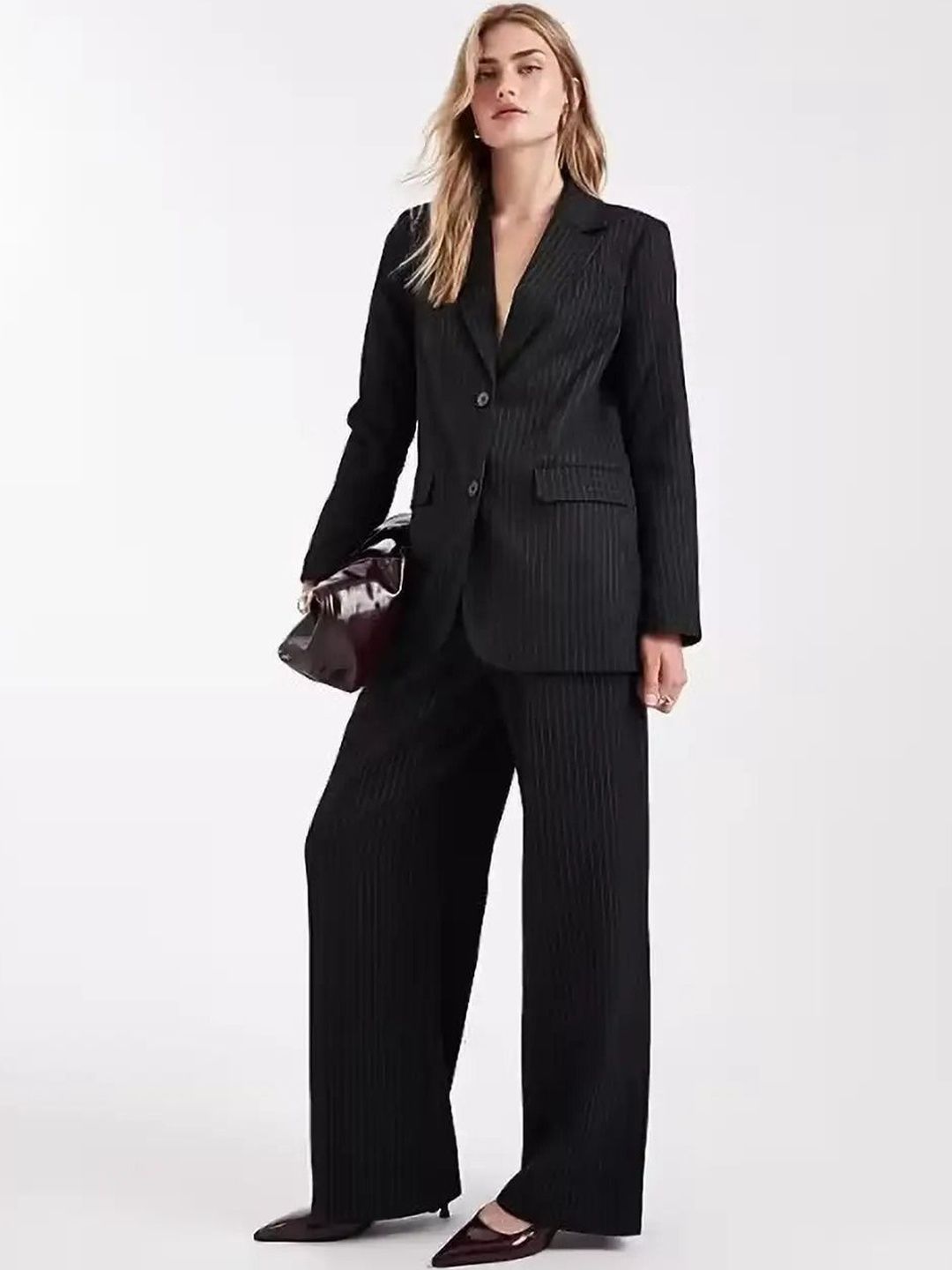 Striped Coat with Trousers