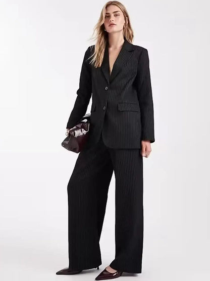 Striped Coat with Trousers