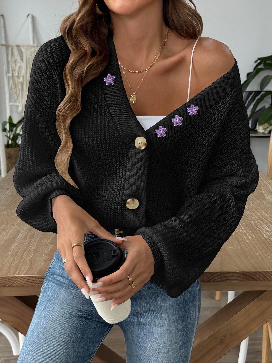 Women Ribbed Cardigan