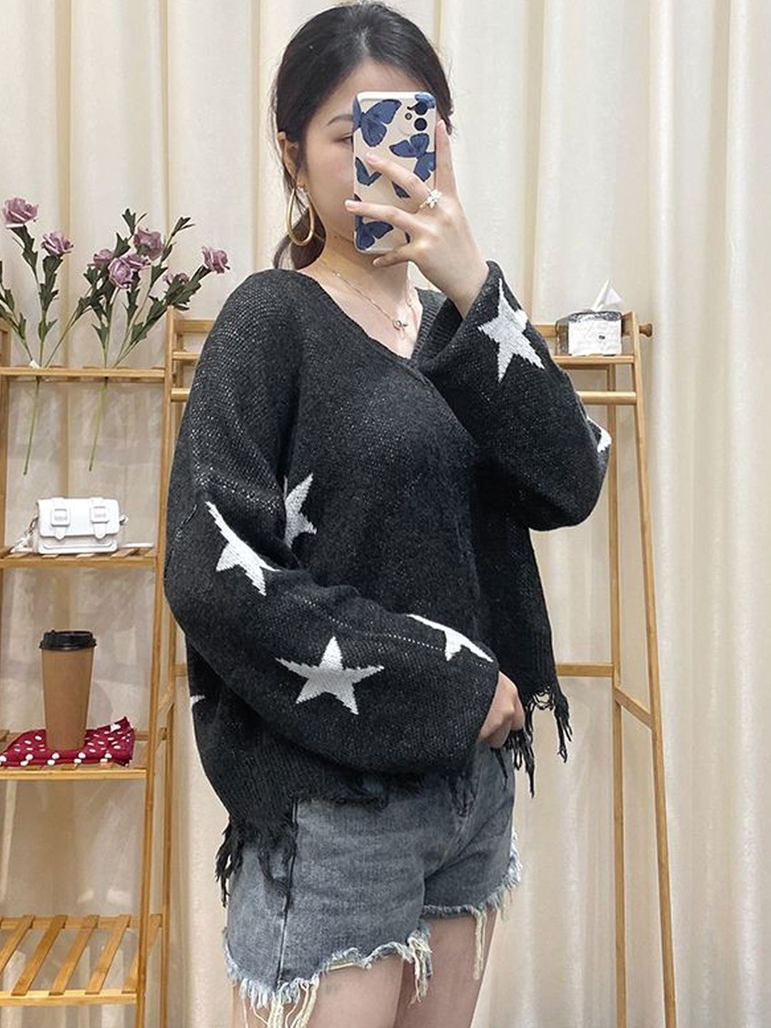 Women's Nowi Women Printed Pullover With Fringed Detail