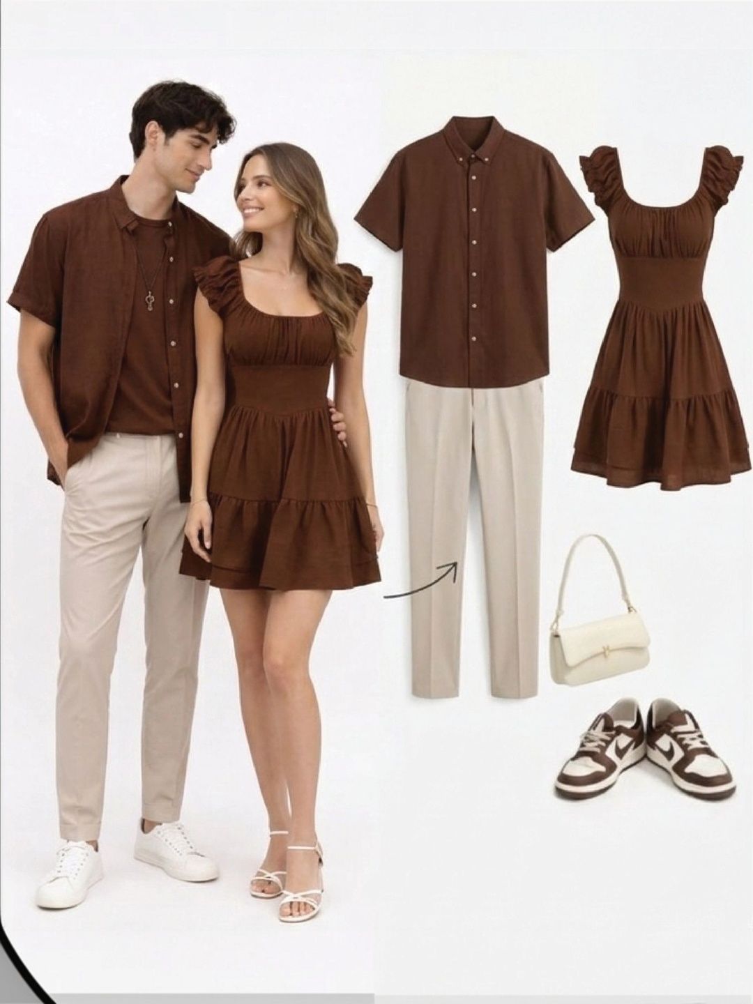 Flutter Sleeve Cotton Fit & Flare Mini Dress