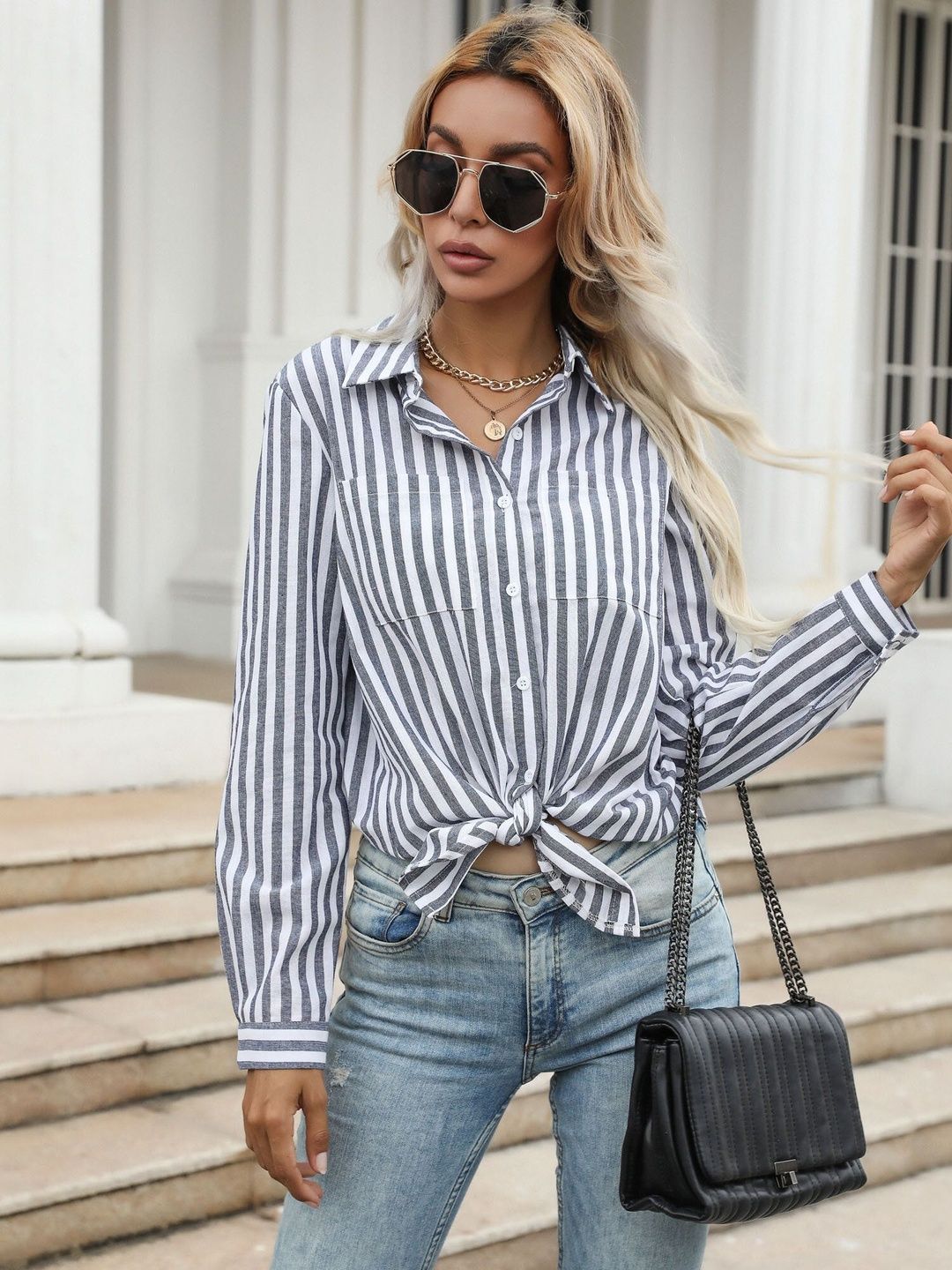Women Striped Casual Shirt