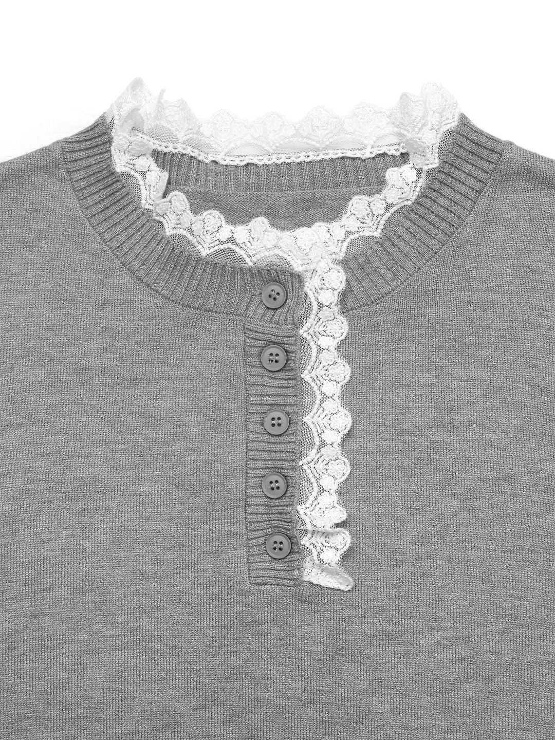Women's Cotton Stylish Grey Sweater