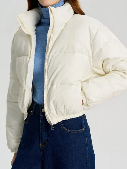 Women Lightweight Crop Puffer Jacket