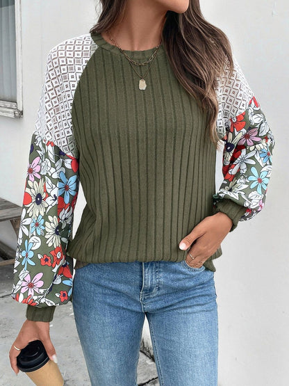 Women Floral Colourblocked T-shirt