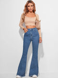 Women Bootcut High-Rise Stretchable Jeans
