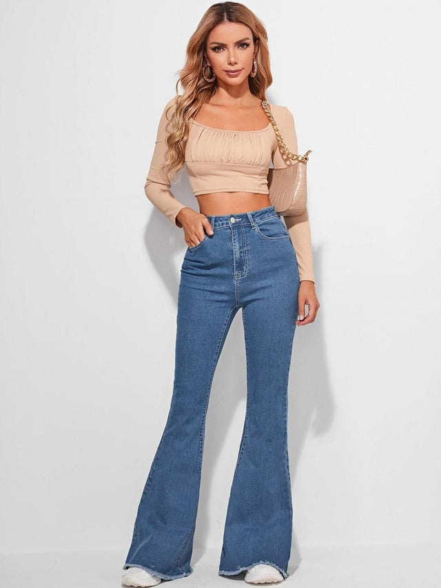 Women Bootcut High-Rise Stretchable Jeans