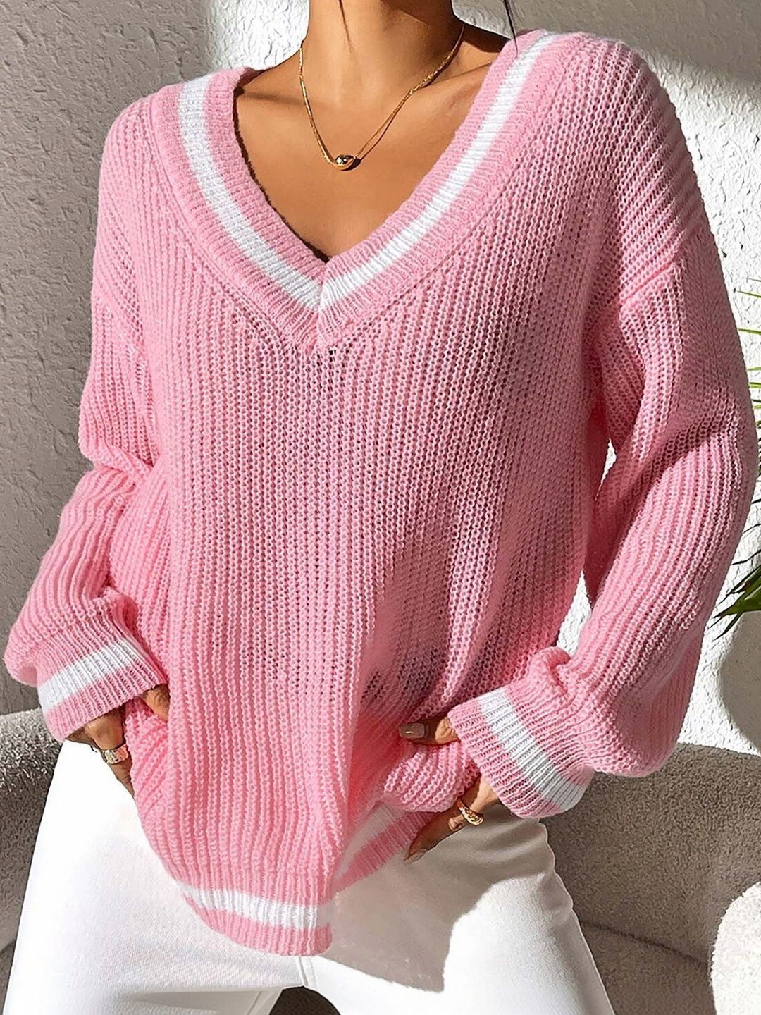 Women Striped Pullover