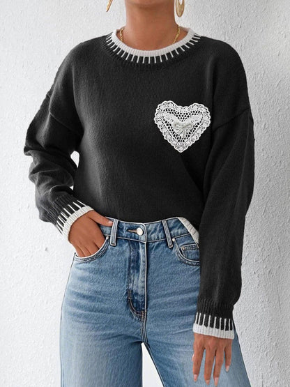Women Pullover with Embroidered Detail