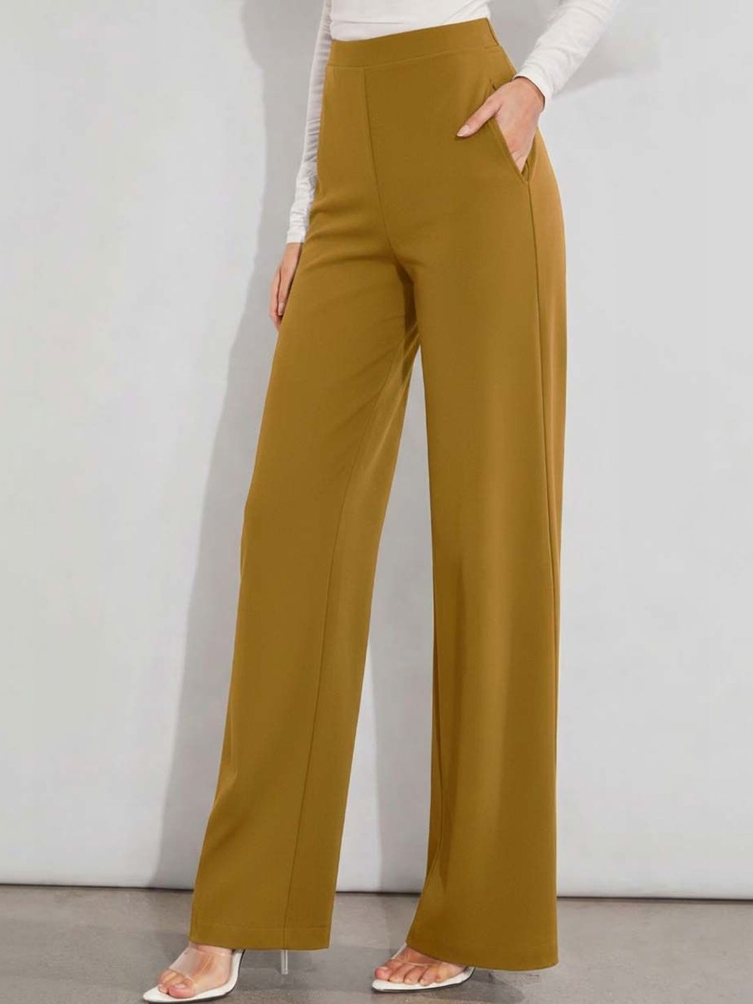 Women Versatile Straight Fit Pants Workwear Trousers