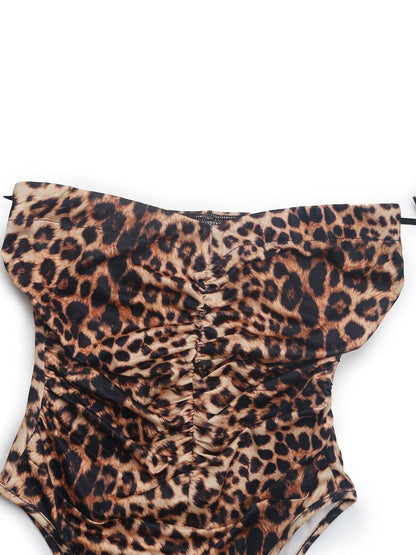 Printed Off-Shoulder Bodysuit