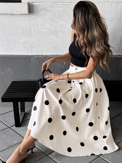 Polka Dot Maxi Skirt