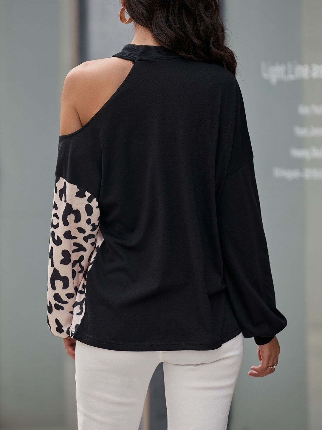 Women Colourblocked High Neck T-shirt