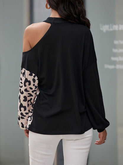 Women Colourblocked High Neck T-shirt