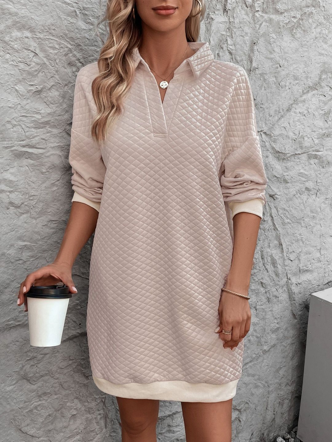Sweatshirt in Pink Cotton - Nowi Korean Fashion