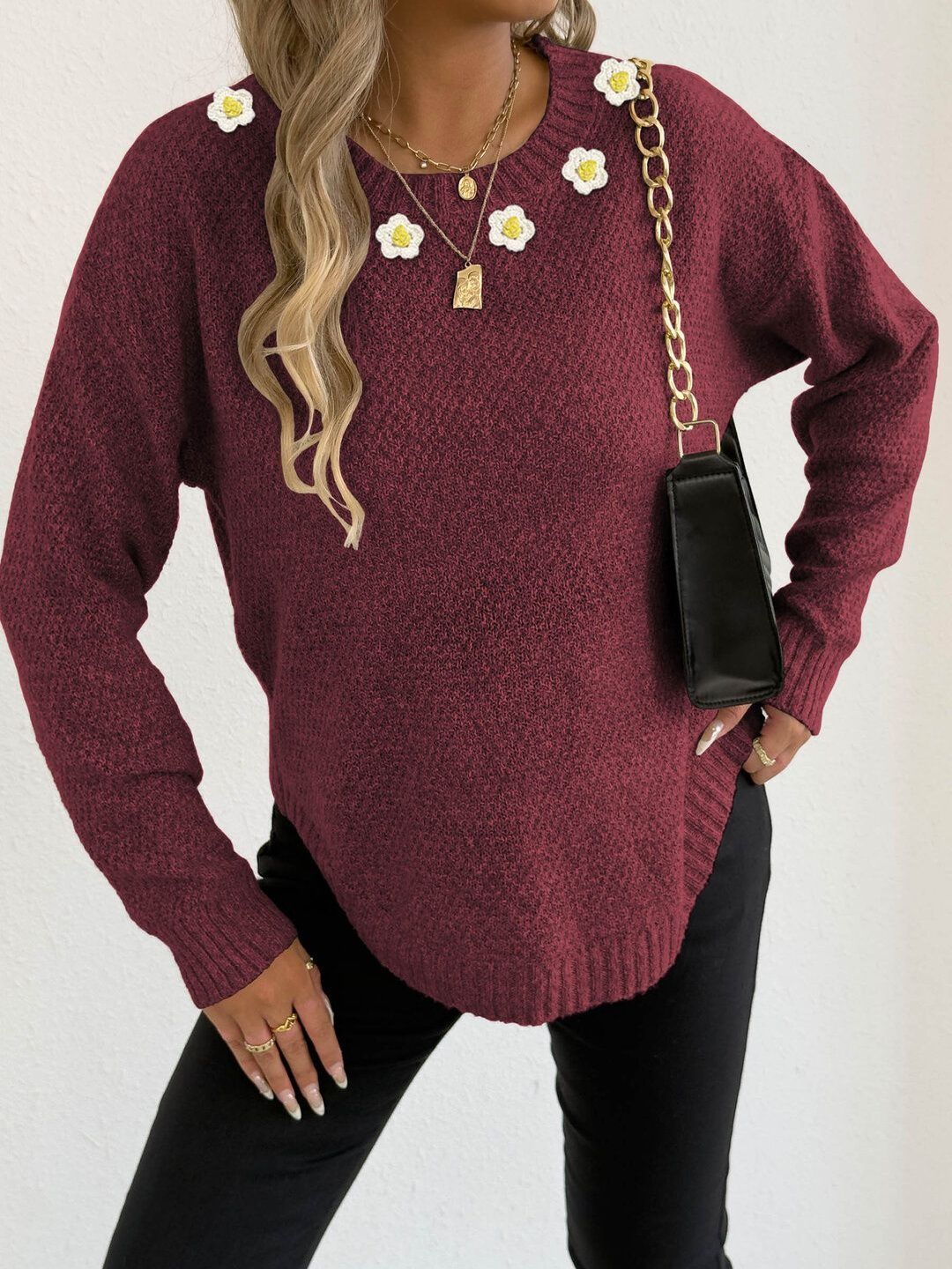 Women Pullover with Applique Detail