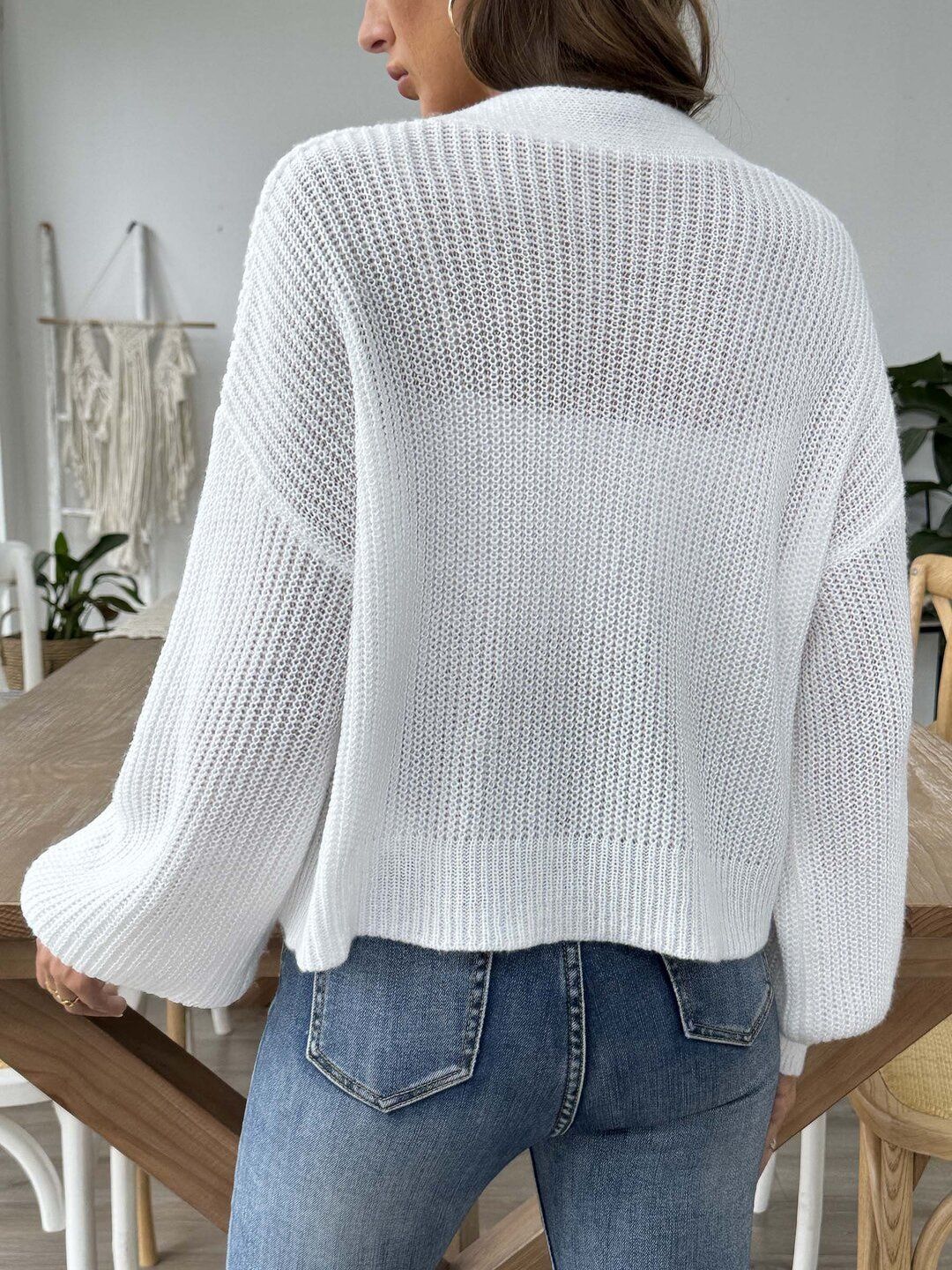 Women Crop Cardigan with Applique Detail