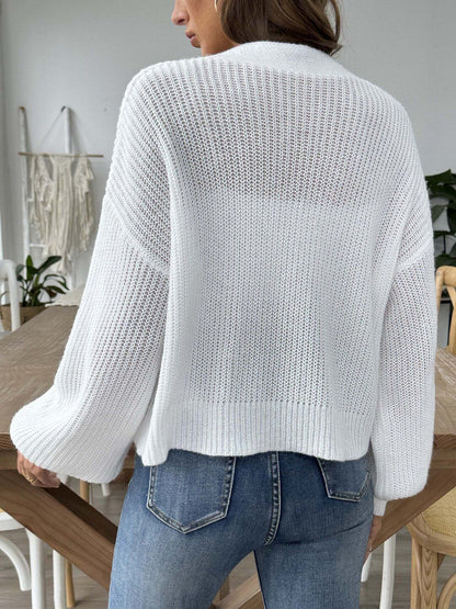 Women Crop Cardigan with Applique Detail