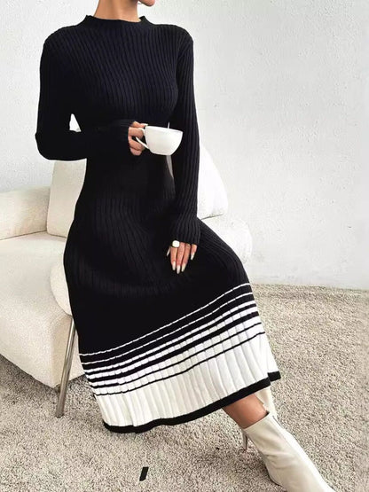Women Striped Ribbed Pullover