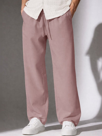 Men Relaxed Fit Mid-Rise Cotton Trouser