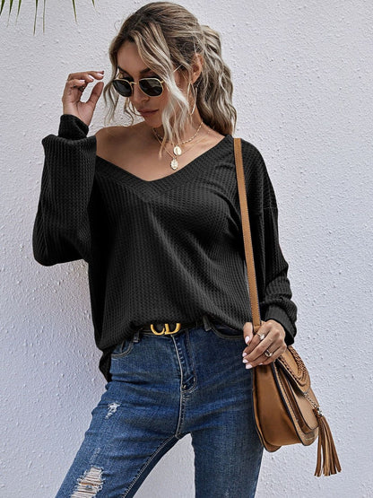Women's Black Pullover Blend Printed Regular Fit