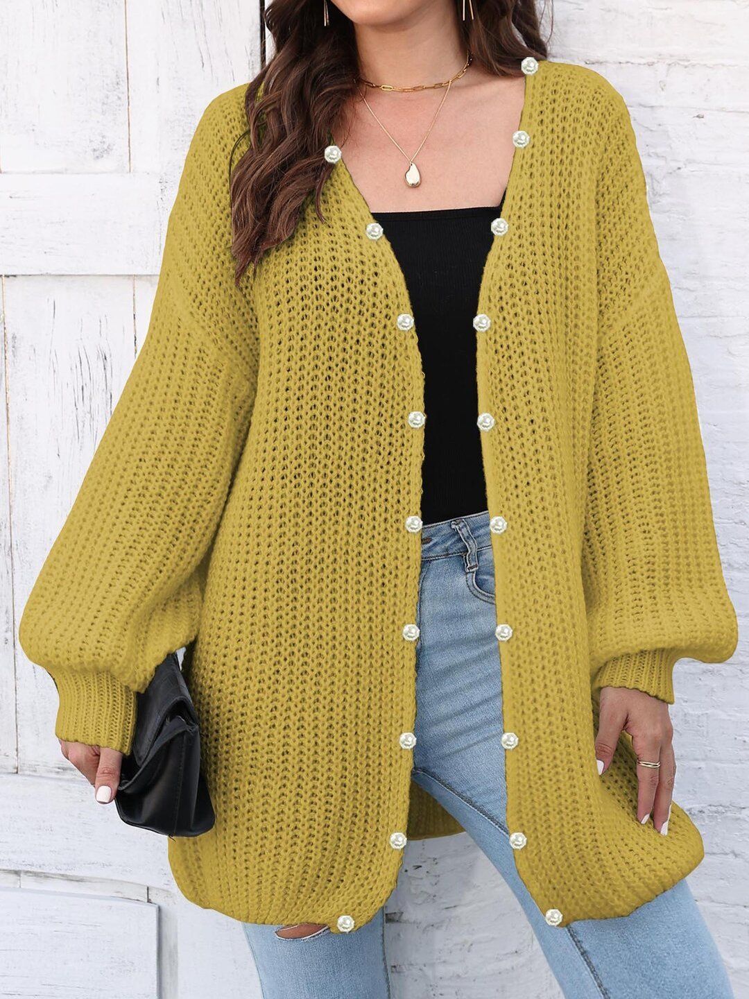 Women Ribbed Cardigan