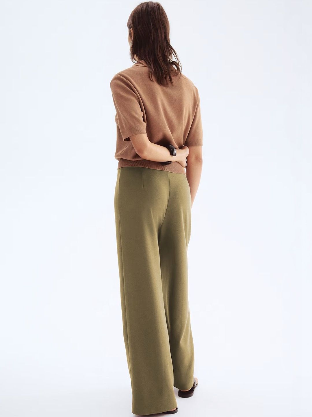 Women Straight Fit High-Rise Pleated Trousers