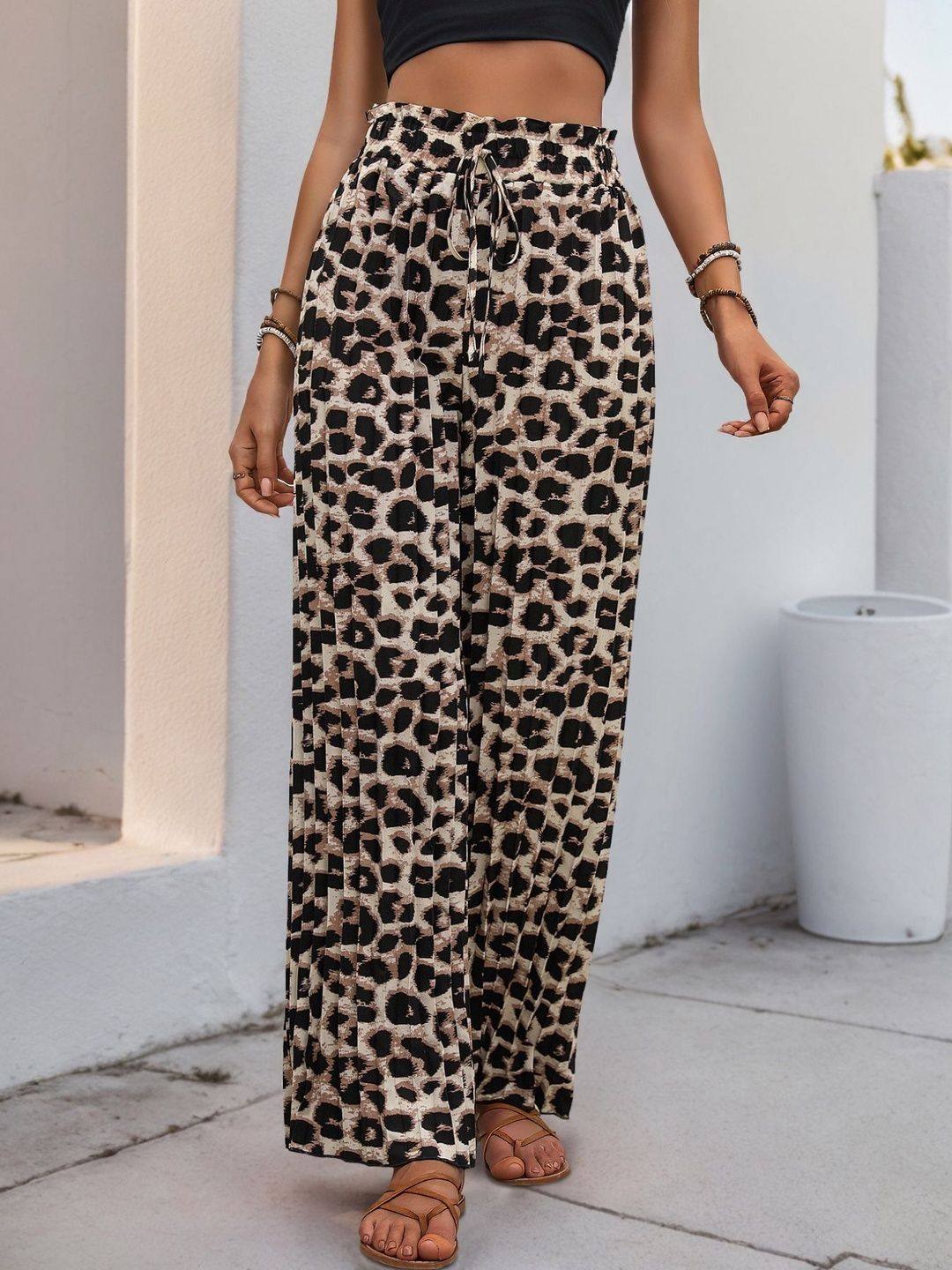 Women Animal Printed Non Iron Trousers