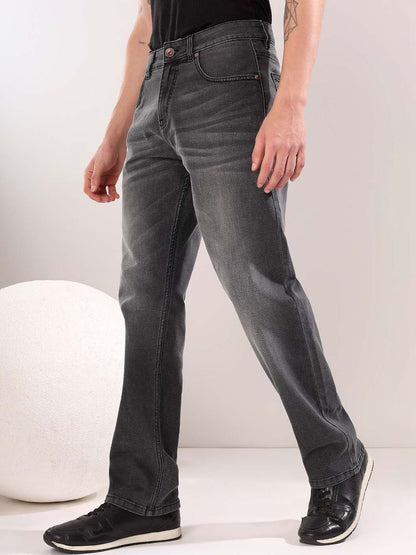 Men Straight Fit Mid-Rise Light Fade Jeans