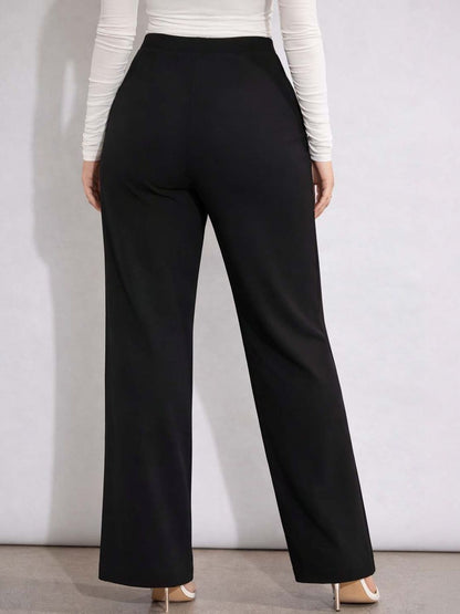 Women Straight Fit Wrinkle Free Trousers