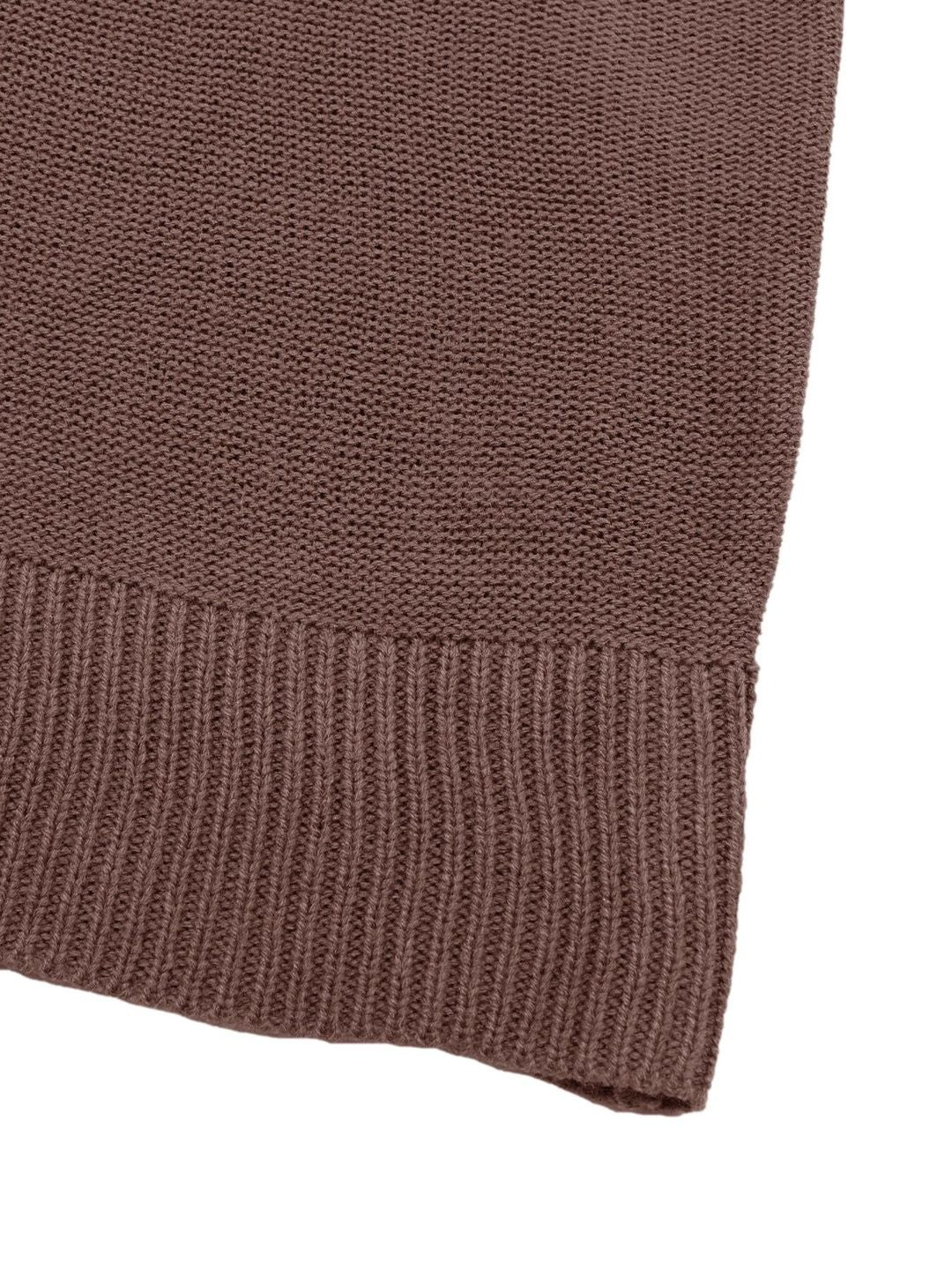 Women's Brown Pullover Blend Printed Regular Fit
