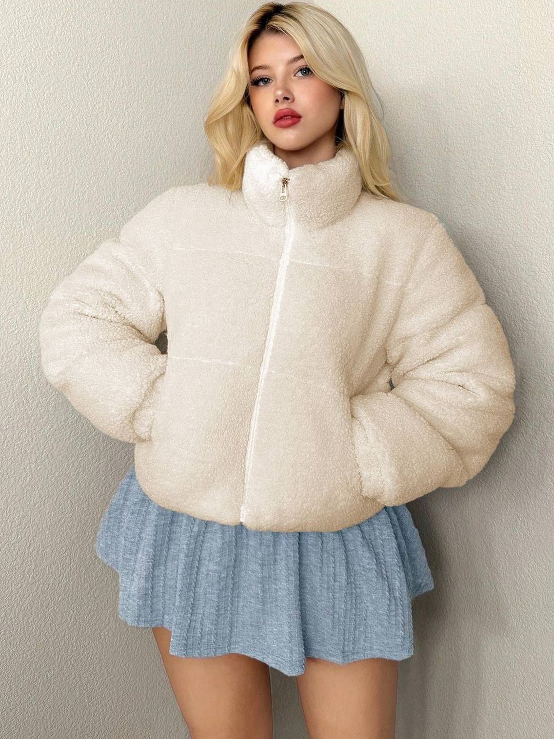 NOWI Women Woollen Lightweight Puffer Jacket
