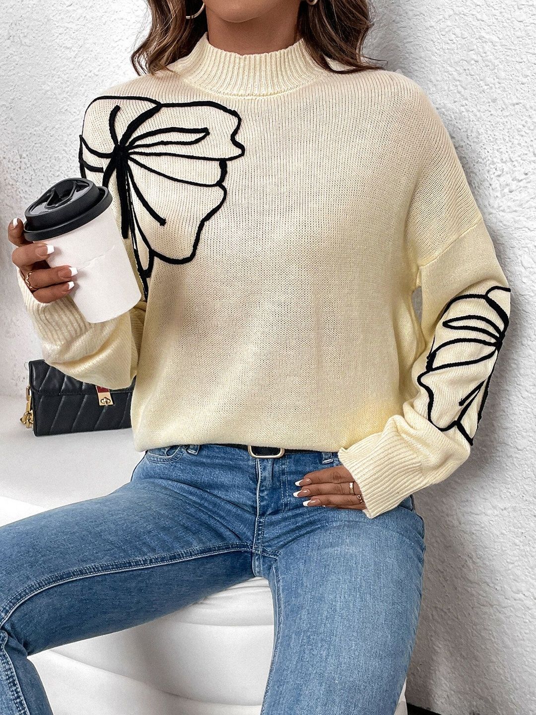 Women's Nowi Women Embroidered Pullover With Embroidered