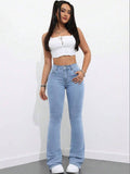 Women Bootcut High-Rise Light Fade Stretchable Jeans