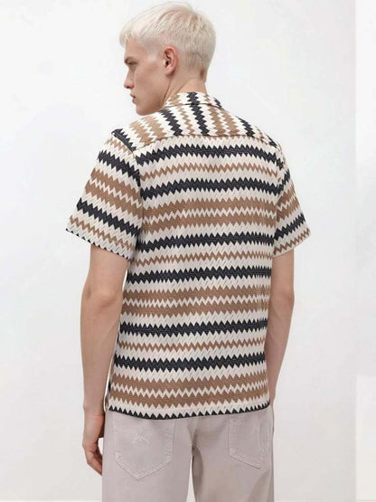 Textured Cotton Casual Shirt