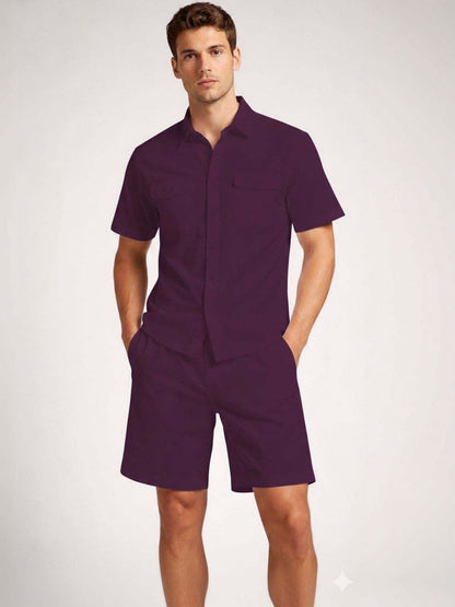 Solid Shirt with Shorts