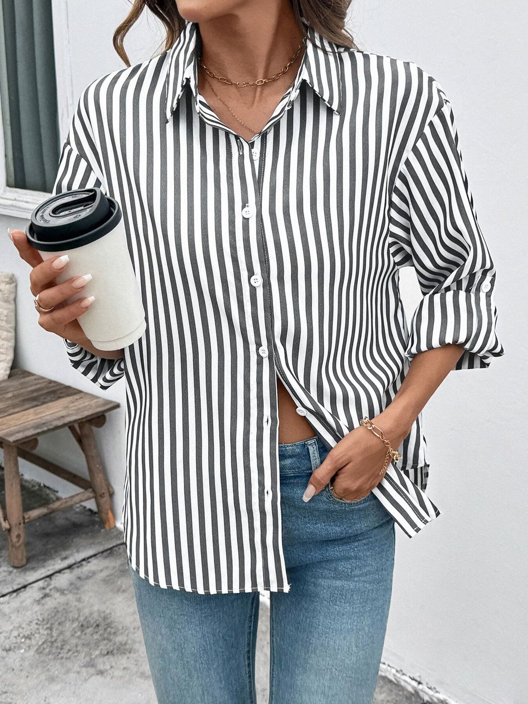 Women Striped Casual Shirt