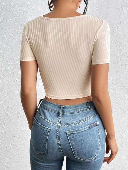 Sweetheart Neck Crop Top