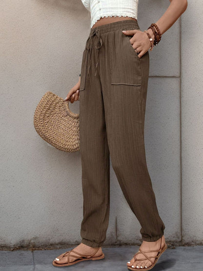 Women Textured Non Iron Trousers
