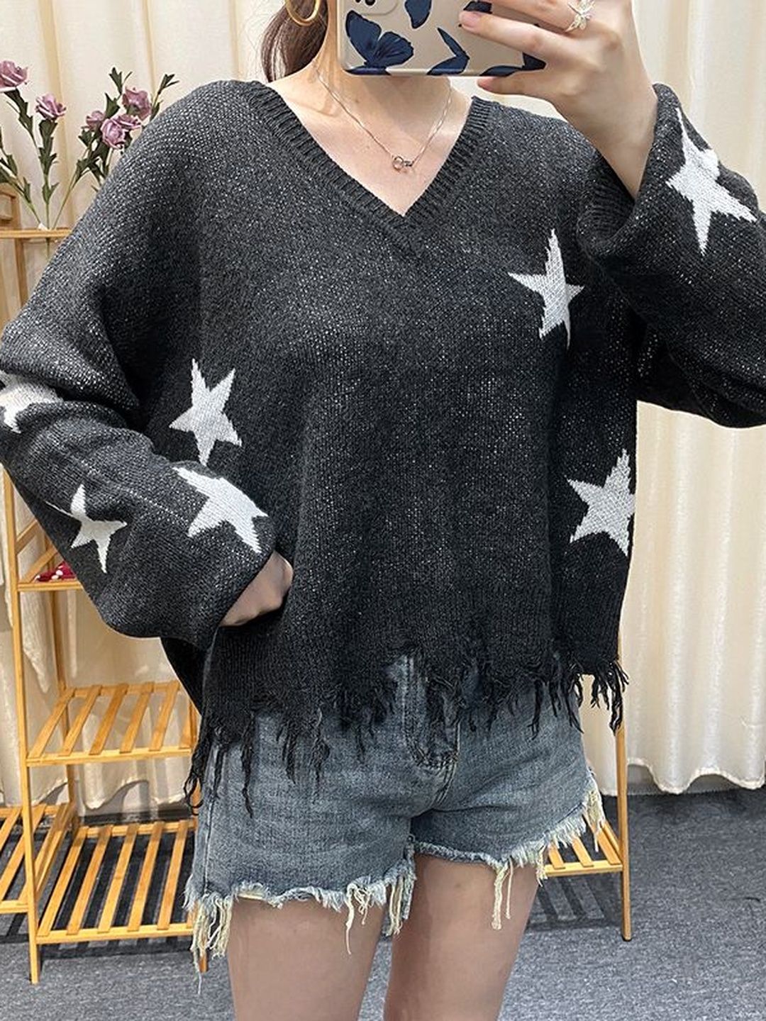 Women's Nowi Women Printed Pullover With Fringed Detail