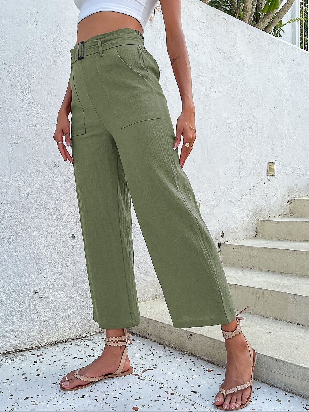 Women High-Rise Non Iron Trousers