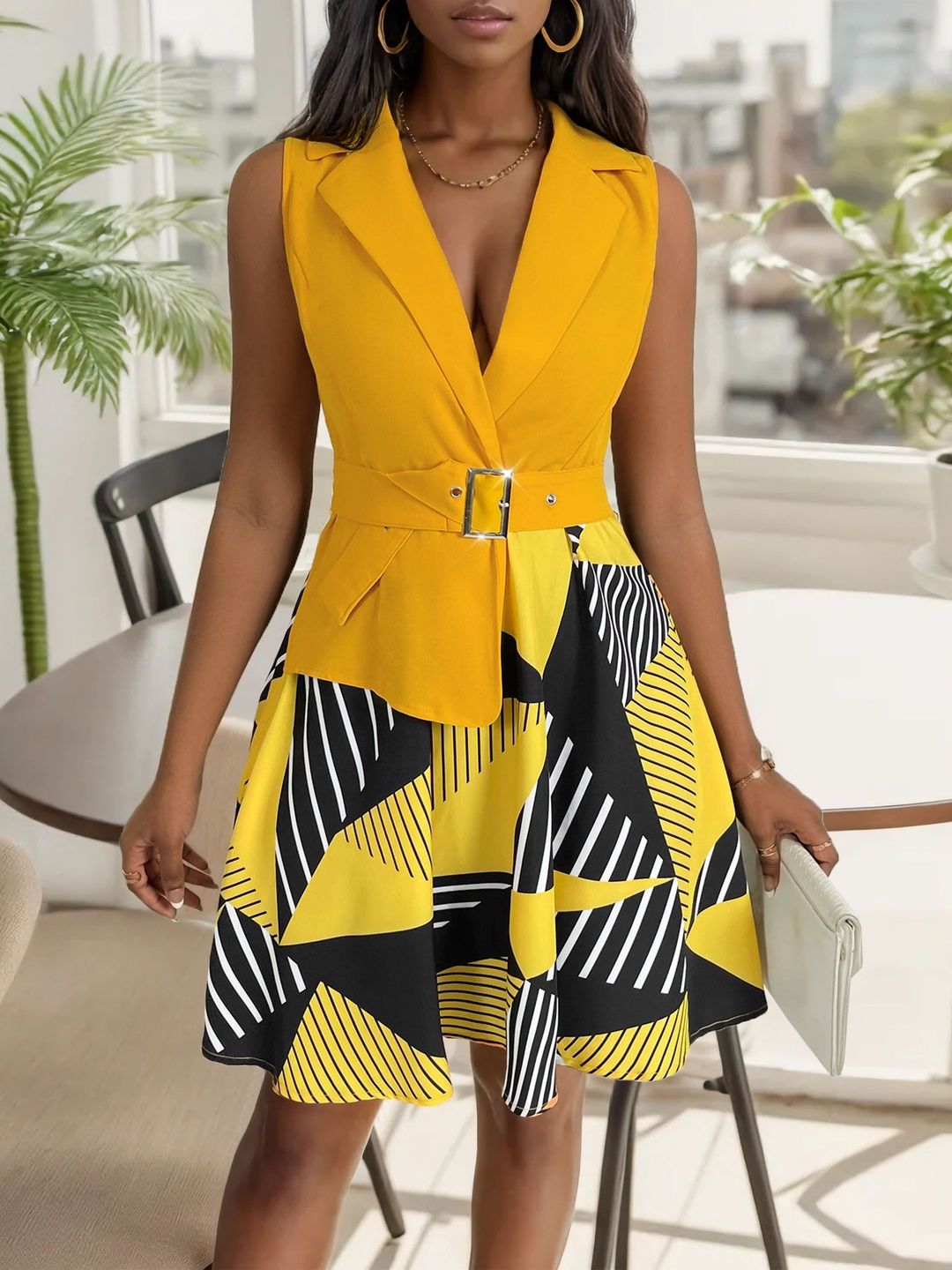 Print Fit & Flare Dress