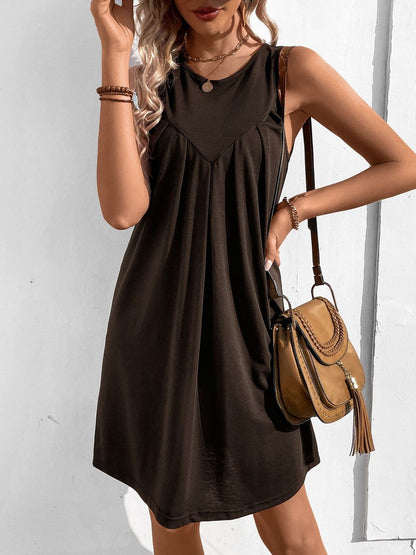 Gathered Or Pleated Dress